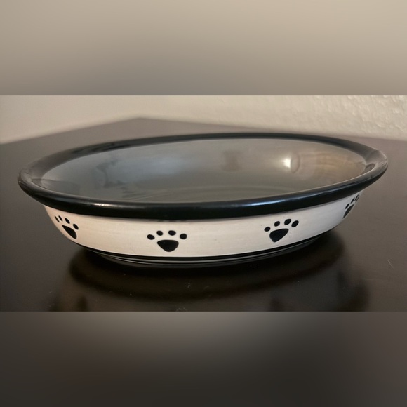 PetRageous Designs Stoneware Pet Bowl Set | Paw Print | 1 Cup | Set of 2 - Picture 5 of 5